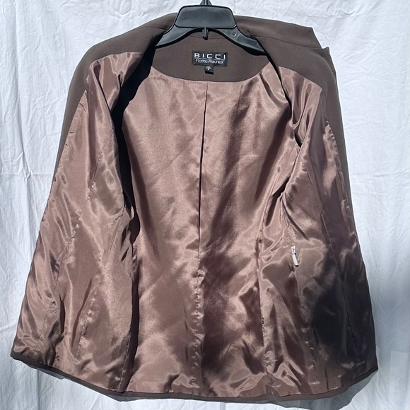 Rich Chocolate Brown Vintage Structured Blazer - Picture 2 of 3